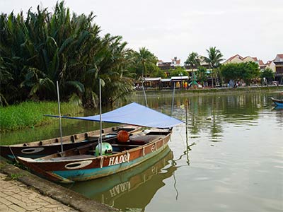 A boat in the Hoi An river tourist attraction